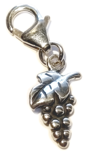 Bunch of Grapes silver charm